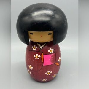 Japanese Creative Kokeshi Wooden Doll Vintage Hand Painted